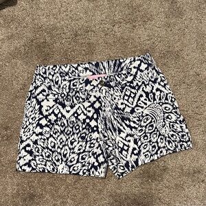 Lilly Pulitzer Blue and White Bermuda Shorts